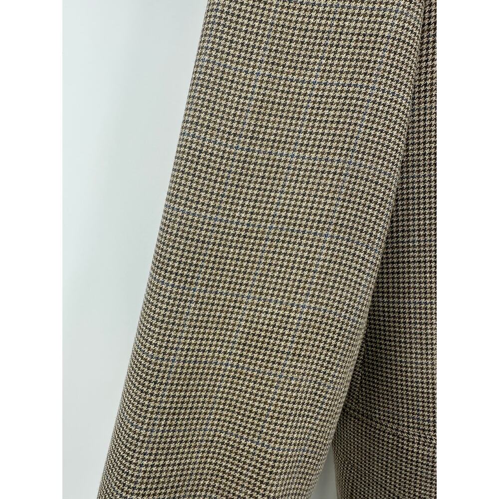 Ralph Lauren Mens 41R Sport Coat Silk Wool Brown Plaid Blazer Preppy Office - Picture 13 of 15